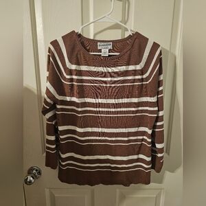 Pendleton Womens Striped Knit Shirt Size L